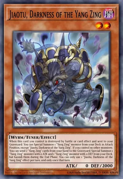 Jiaotu, Darkness of the Yang Zing — Carta Yu-Gi-Oh!
