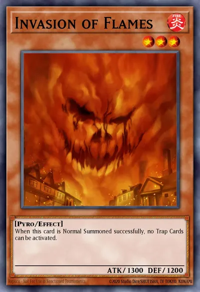 Invasão das Chamas — Carta Yu-Gi-Oh!
