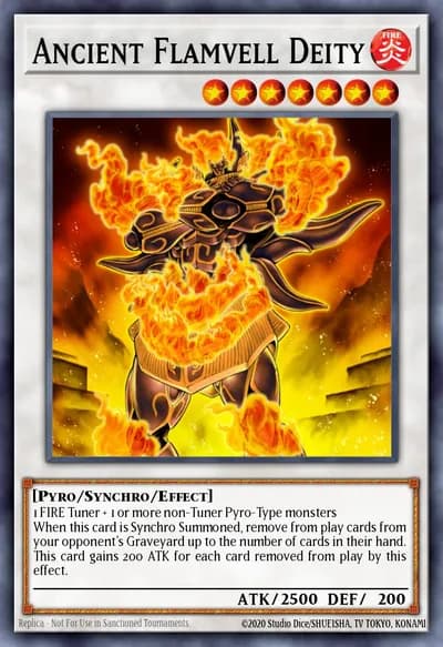 Deidade Flamvell Antiga — Carta Yu-Gi-Oh!