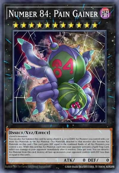 Número 84: Ganhador de Dor — Carta Yu-Gi-Oh!