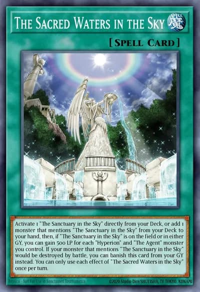 As Águas Sagradas no Céu — Carta Yu-Gi-Oh!