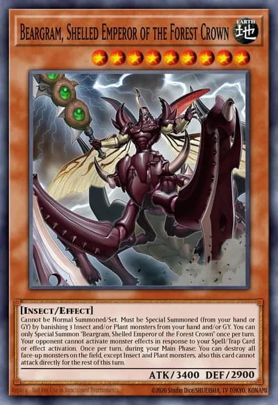 Beargram, Imperador Cascudo da Coroa da Floresta — Carta Yu-Gi-Oh!
