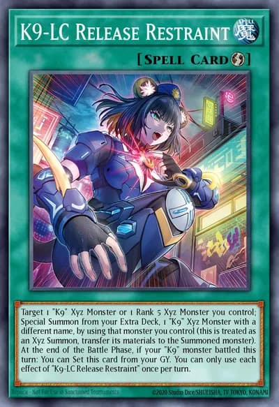 K9-LC Libertação da Restrição — Carta Yu-Gi-Oh!