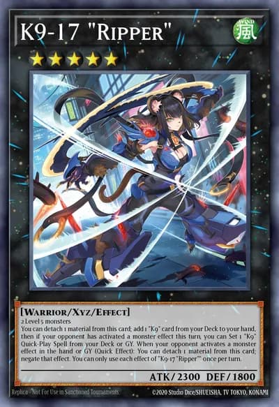 K9-17 "Ripper" — Carta Yu-Gi-Oh!