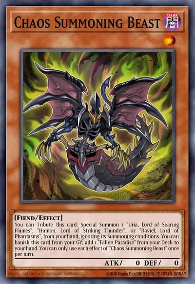 Chaos Summoning Beast — Carta Yu-Gi-Oh!
