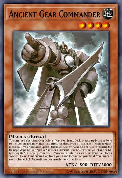 Comandante de Engrenagem Antiga — Carta Yu-Gi-Oh!