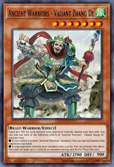 Guerreiros Antigos - Valente Zhang De — Carta Yu-Gi-Oh!
