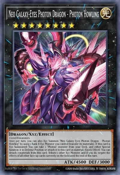 Neo Galaxy-Eyes Photon Dragon - Photon Howling — Carta Yu-Gi-Oh!