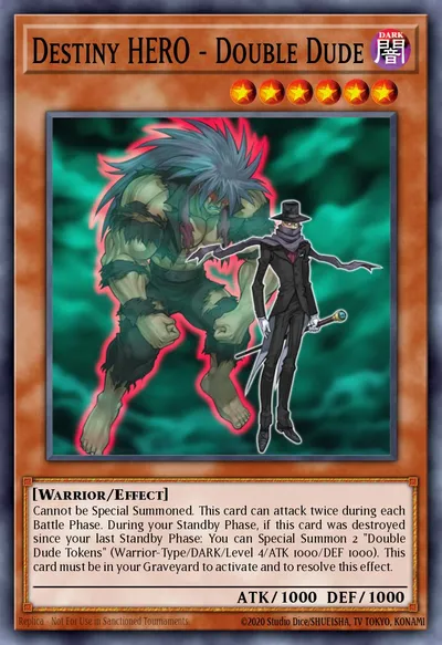 Destiny HERO - Double Dude — Carta Yu-Gi-Oh!