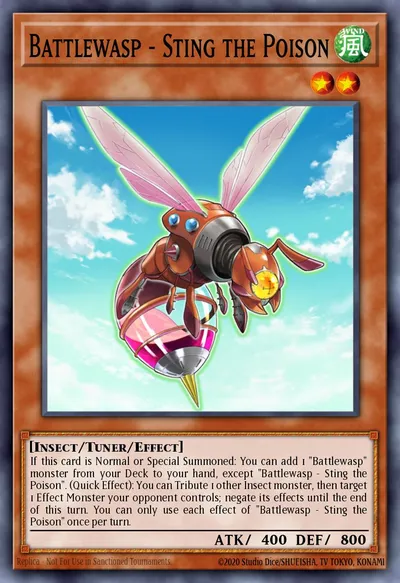 Battlewasp - Sting the Poison — Carta Yu-Gi-Oh!