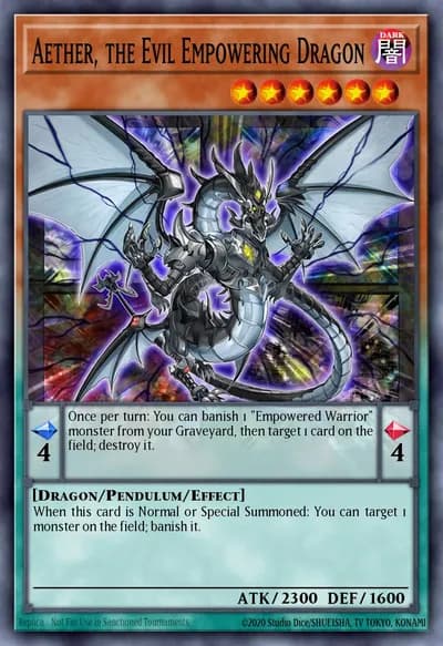 Aether, o Dragão Maligno Empoderado — Carta Yu-Gi-Oh!