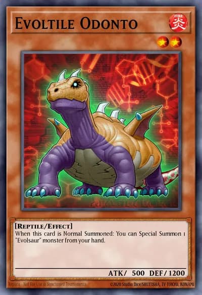 Evoltile Odonto — Carta Yu-Gi-Oh!