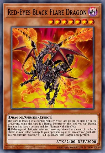 Dragão de Olhos Vermelhos Flare Negro — Carta Yu-Gi-Oh!