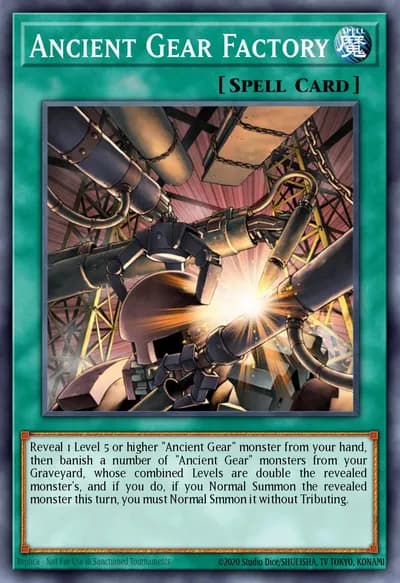 Fábrica de Engrenagem Antiga — Carta Yu-Gi-Oh!