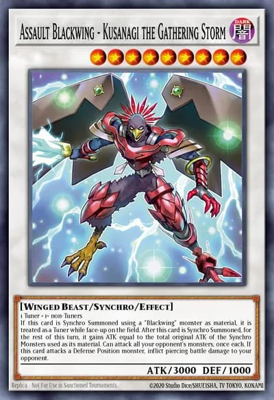 Assalto Asa Negra - Kusanagi a Tempestade Aglomerada — Carta Yu-Gi-Oh!