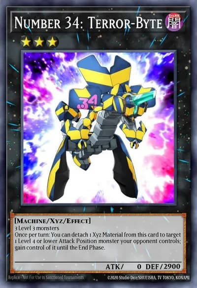 Número 34: Terror-Byte — Carta Yu-Gi-Oh!