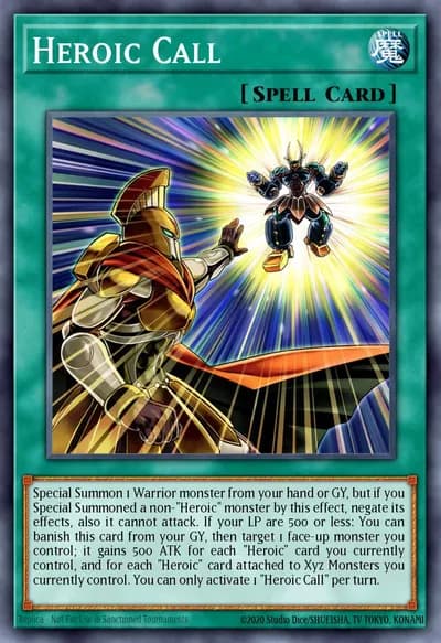 Chamado Heroico — Carta Yu-Gi-Oh!