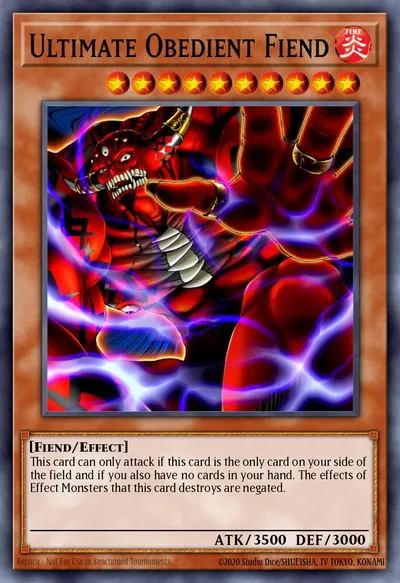 Demônio Obediente Supremo — Carta Yu-Gi-Oh!