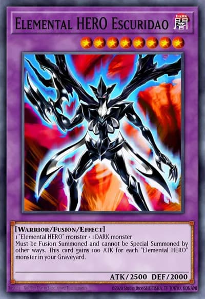 Elemental HERO Escuridao — Carta Yu-Gi-Oh!