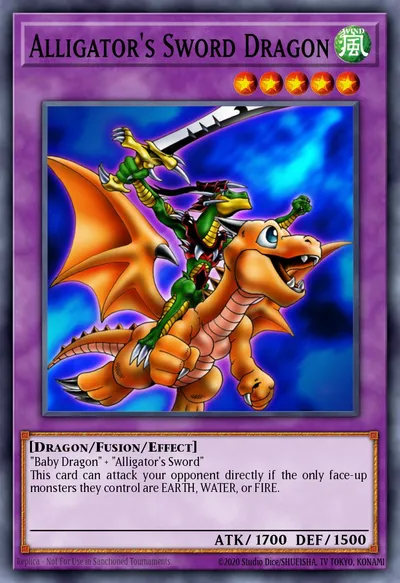 Dragão Espada do Jacaré — Carta Yu-Gi-Oh!