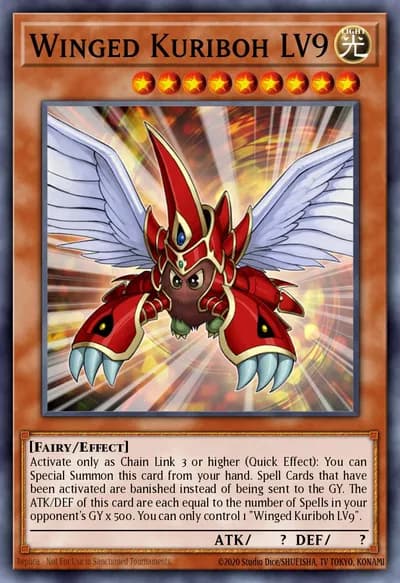 Winged Kuriboh LV9 — Carta Yu-Gi-Oh!