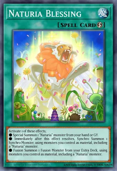 Bênção Naturia — Carta Yu-Gi-Oh!