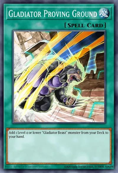 Campo de Prova dos Gladiadores — Carta Yu-Gi-Oh!