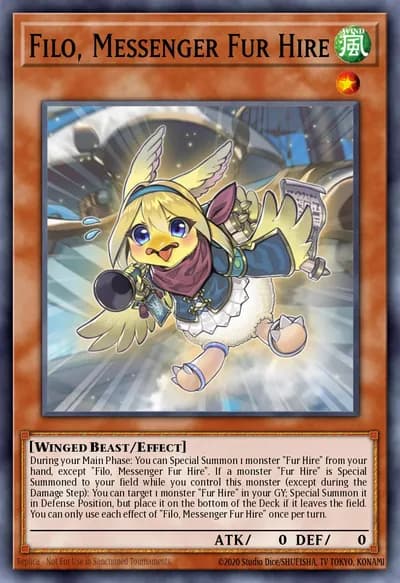 Filo, Mensageiro Fur Hire — Carta Yu-Gi-Oh!