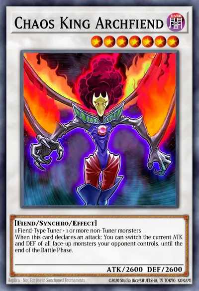 Caos, Rei Archfiend — Carta Yu-Gi-Oh!