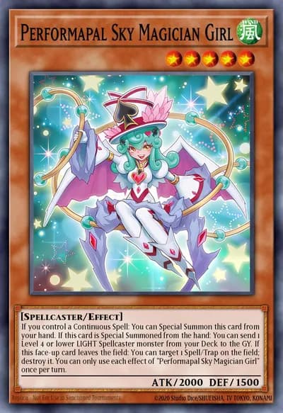 Performapal Sky Magician Girl — Carta Yu-Gi-Oh!