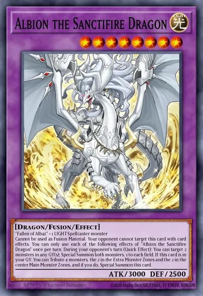 Albion, o Dragão Santifogo — Carta Yu-Gi-Oh!