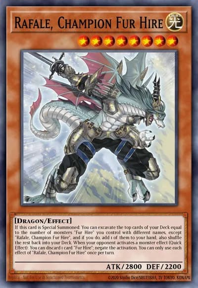 Rafale, Champion Fur Hire — Carta Yu-Gi-Oh!