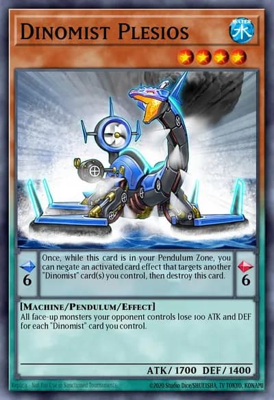 Dinomist Plesios — Carta Yu-Gi-Oh!