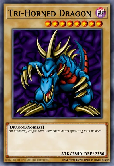 Dragão de Três Chifres — Carta Yu-Gi-Oh!