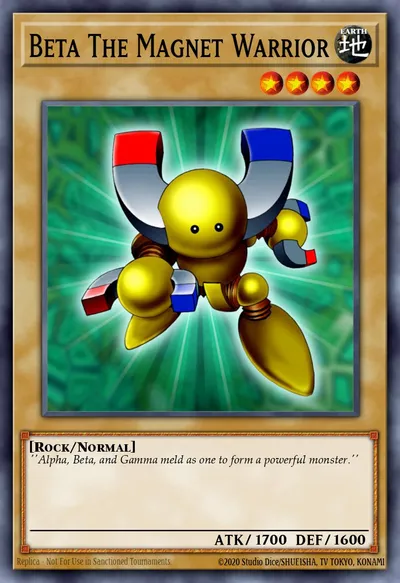 Beta, o Guerreiro Magnético — Carta Yu-Gi-Oh!