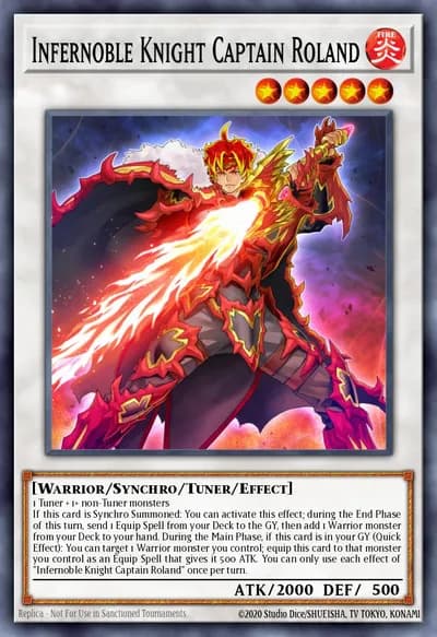 Capitão Roland, o Cavaleiro Nobre Inflamado — Carta Yu-Gi-Oh!