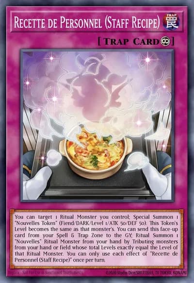 Recette de Personnel (Staff Recipe) — Carta Yu-Gi-Oh!