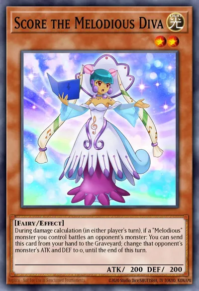 Score, a Diva Melodiosa — Carta Yu-Gi-Oh!