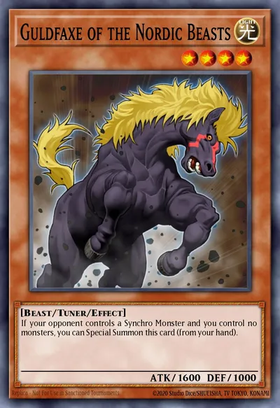 Guldfaxe das Feras Nórdicas — Carta Yu-Gi-Oh!