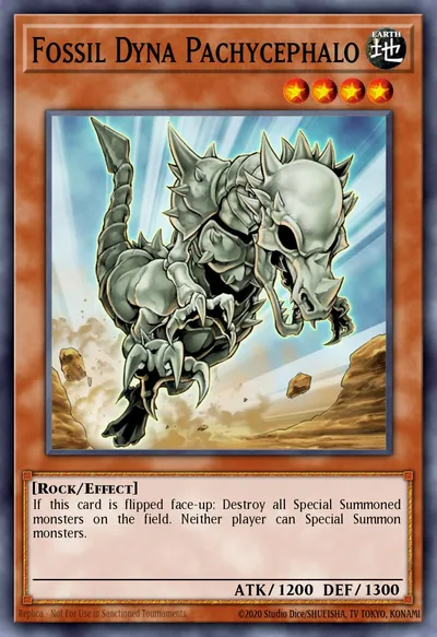 Fóssil Dyna Pachycephalo — Carta Yu-Gi-Oh!