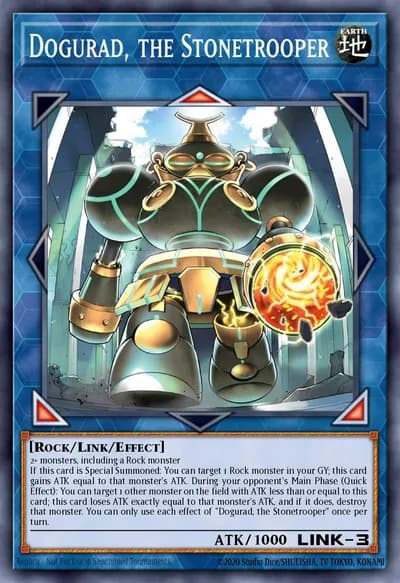 Dogurad, o Soldado de Pedra — Carta Yu-Gi-Oh!