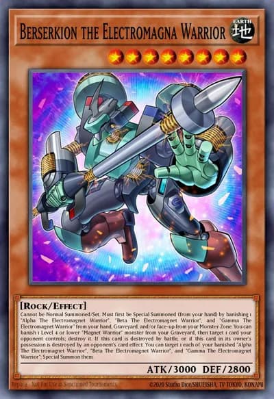 Berserkion, o Guerreiro Eletromagnético — Carta Yu-Gi-Oh!