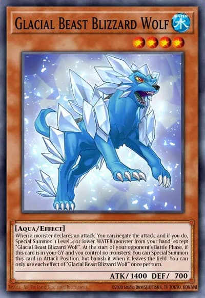 Fera Glacial Lobo Nevasca — Carta Yu-Gi-Oh!