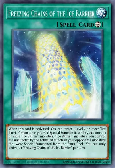 Correntes Congelantes da Barreira de Gelo — Carta Yu-Gi-Oh!