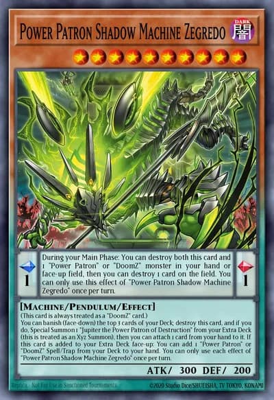 Power Patron Shadow Machine Zegredo — Carta Yu-Gi-Oh!