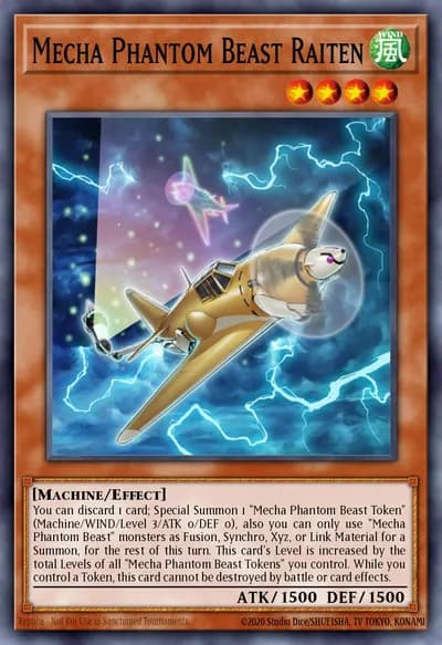 Mecha Phantom Beast Raiten — Carta Yu-Gi-Oh!