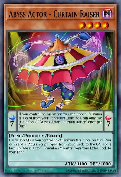 Abyss Actor - Curtain Raiser — Carta Yu-Gi-Oh!