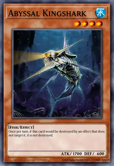 Tubarão-Rei Abissal — Carta Yu-Gi-Oh!