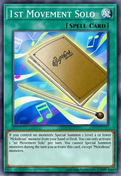 Solo do 1º Movimento — Carta Yu-Gi-Oh!