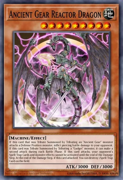 Dragão de Reator de Engrenagem Antiga — Carta Yu-Gi-Oh!